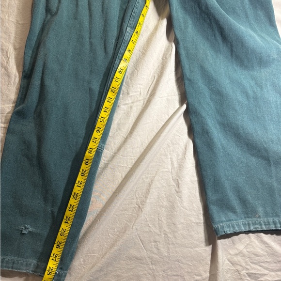 Empyre Green Denim Double Knee Distressed Jeans - Picture 15 of 16